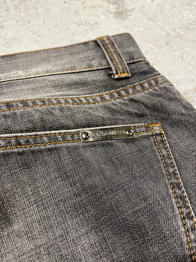AW2012 Dolce & Gabbana Grey Denim Jeans - Image 9