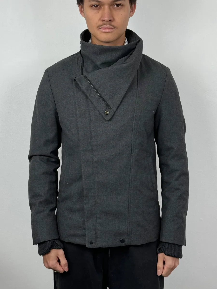 AW2012 Emporio Armani Grey Classy Asymmetrical Jacket - Image 2