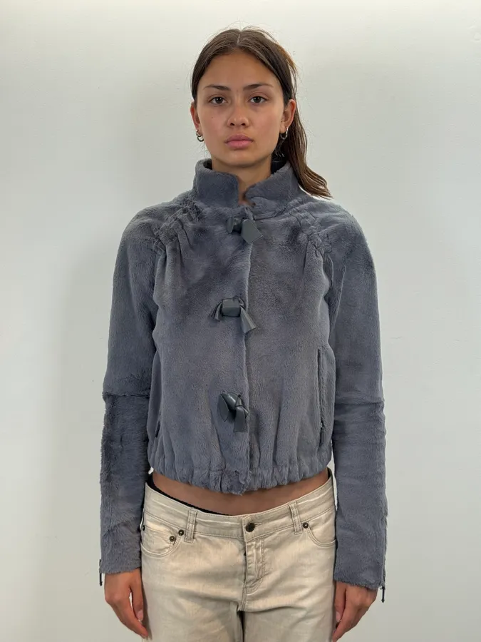 AW2012 Giorgio Armani Dark Polar Faux Fur Cropped Jacket