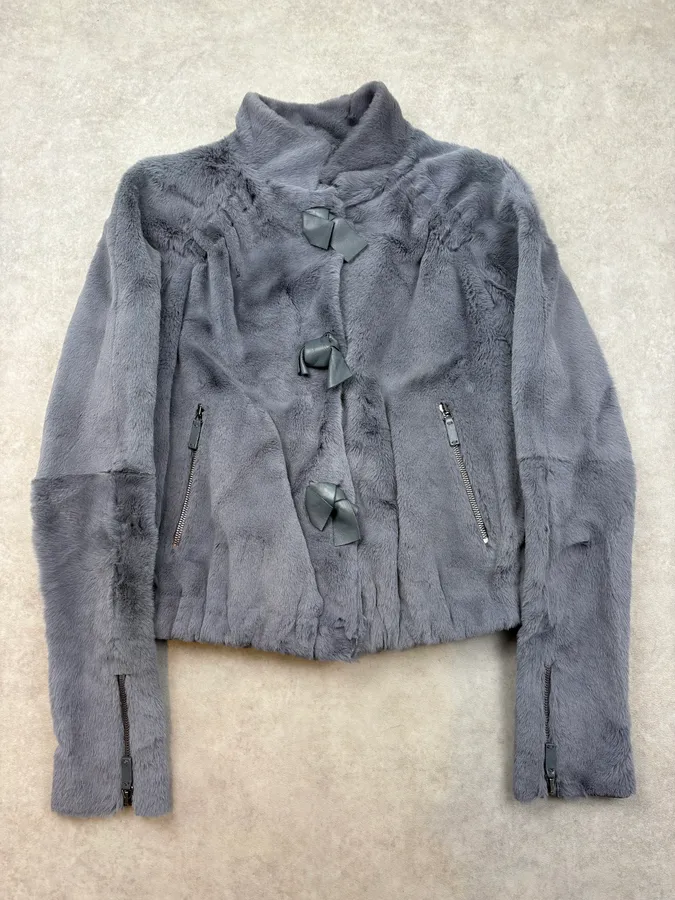 AW2012 Giorgio Armani Dark Polar Faux Fur Cropped Jacket - Image 3
