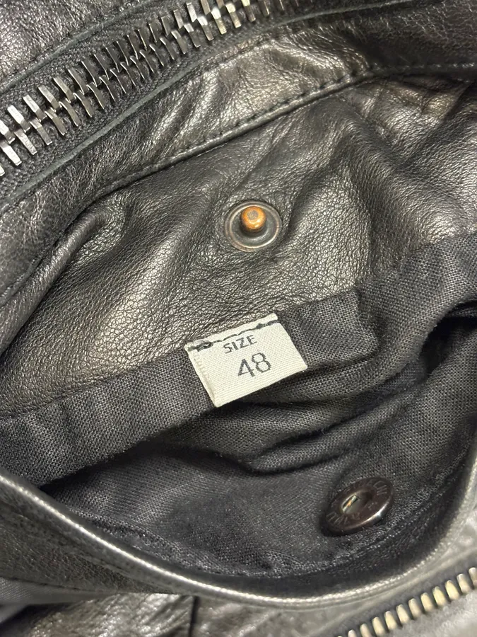 AW2012 Givenchy Black Bomber Zip Leather Jacket - Image 11