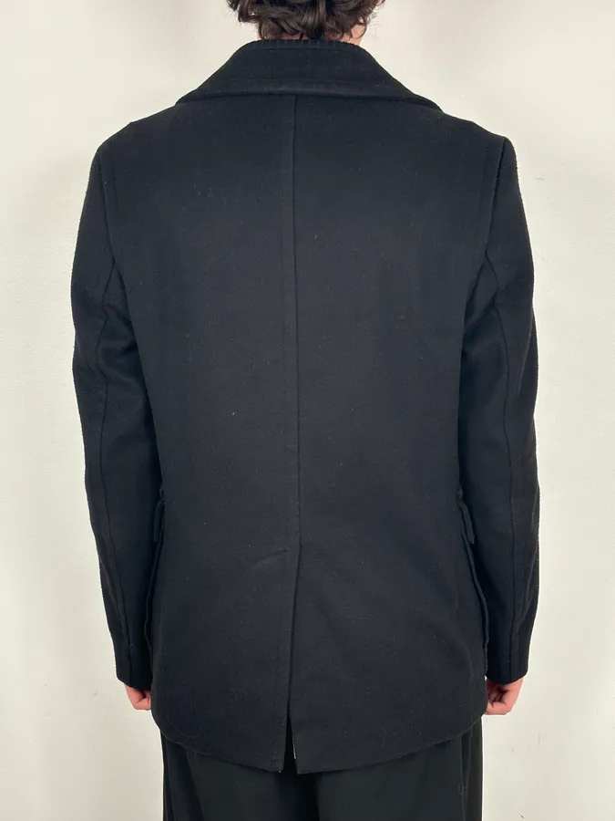 AW2012 Maison Margiela Black Classy Wool Peacoat - Image 3