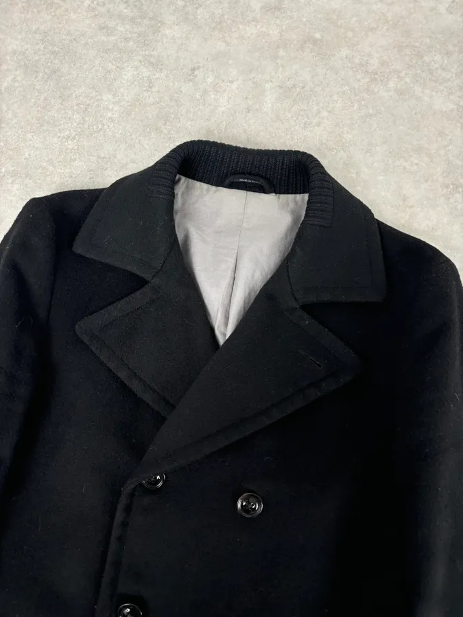 AW2012 Maison Margiela Black Classy Wool Peacoat - Image 4