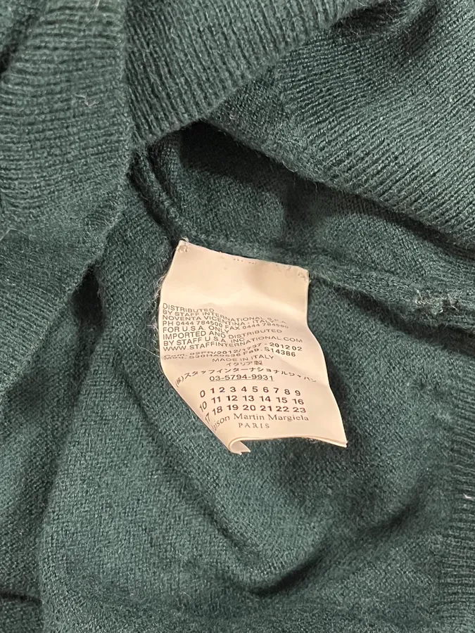 AW2012 Maison Margiela Forest Green Signature Sweater - Image 8