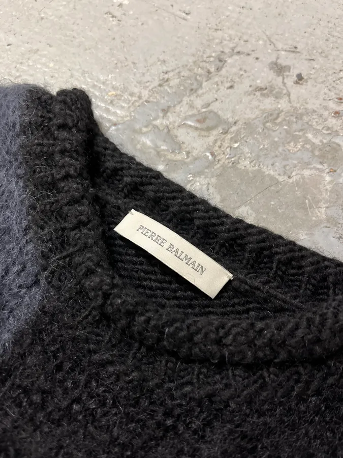 AW2012 Pierre Balmain Black Wool Mohair Alpaga Sweater - Image 8