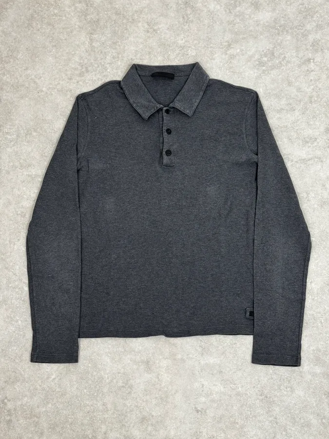 AW2012 Prada Grey Polo Longsleeves
