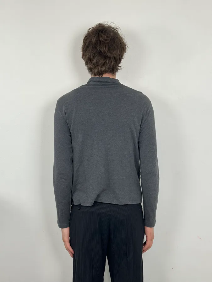 AW2012 Prada Grey Polo Longsleeves - Image 3