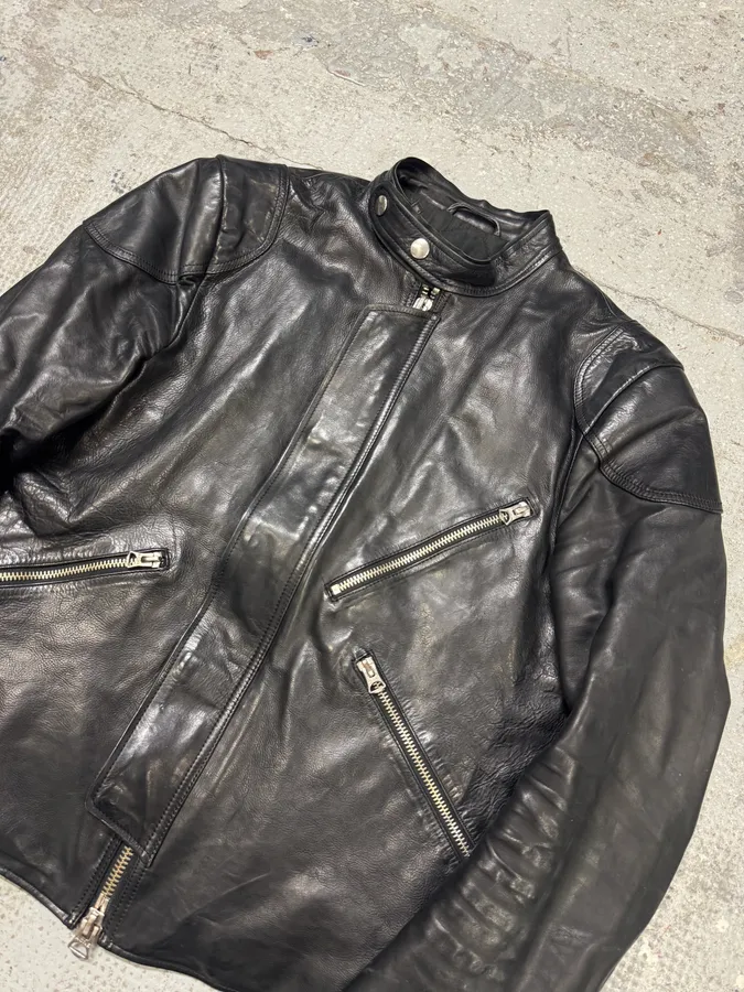 AW2013 Acne Studios Padded Multi Zips Biker Calf Leather Jacket - Image 5