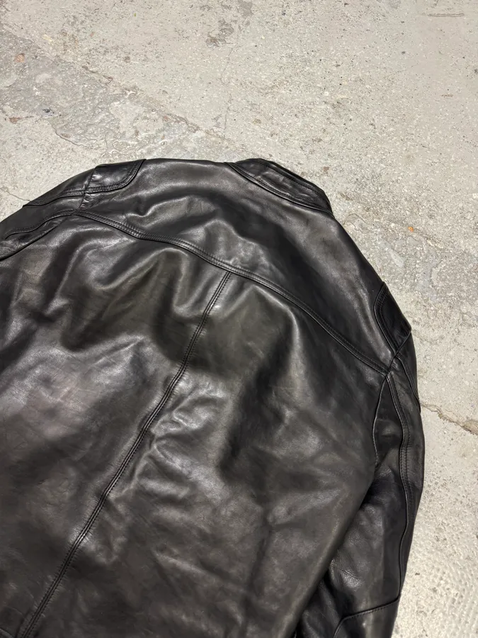 AW2013 Acne Studios Padded Multi Zips Biker Calf Leather Jacket - Image 9
