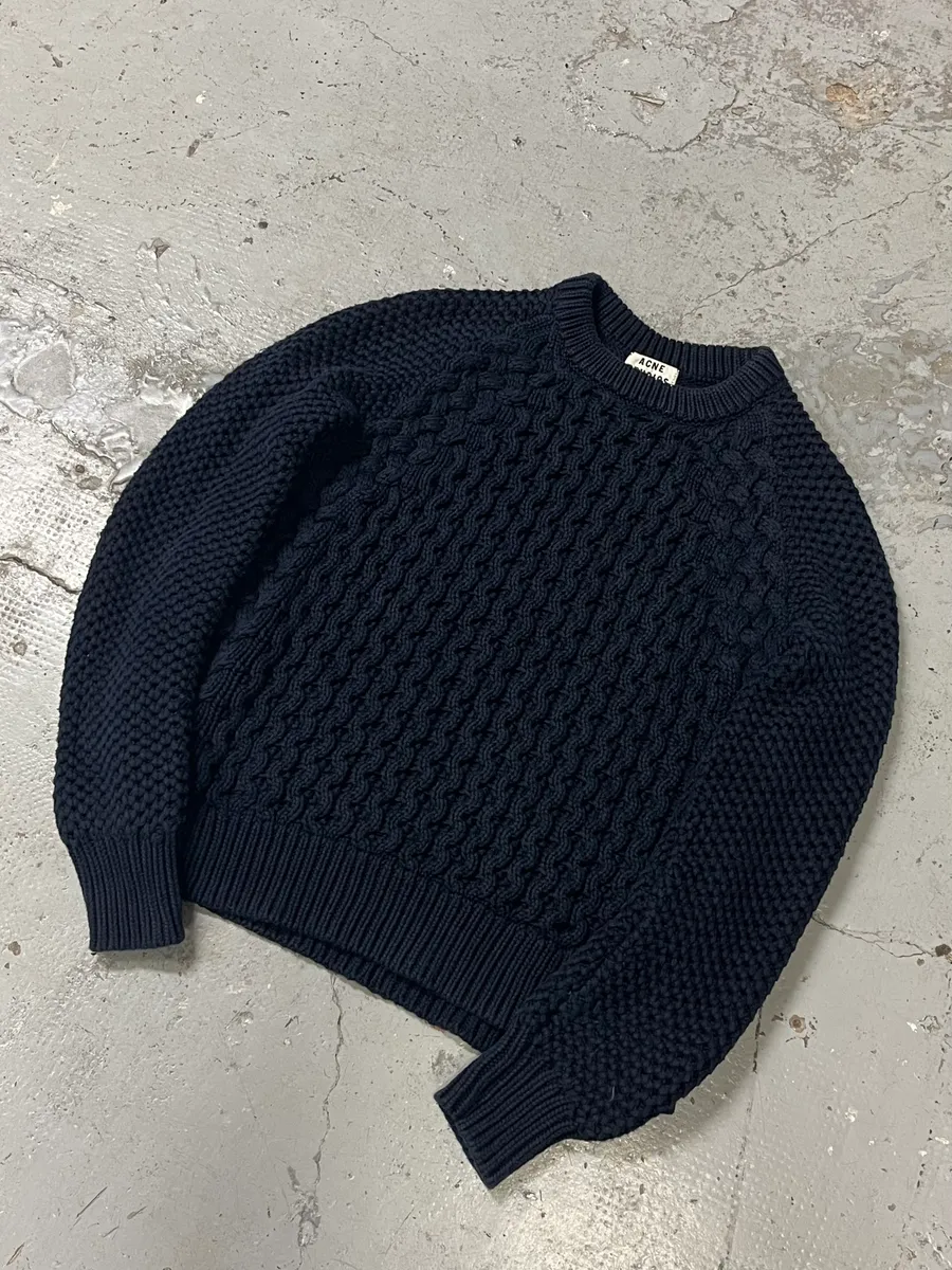 AW2013 Acne Studios Ruth Air Navy Wool Sweater - Image 4