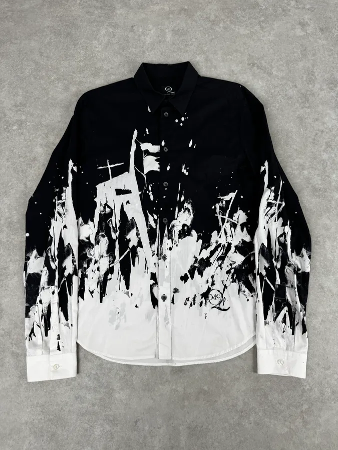 AW2013 Alexander McQueen Black & White Contemporary Shirt