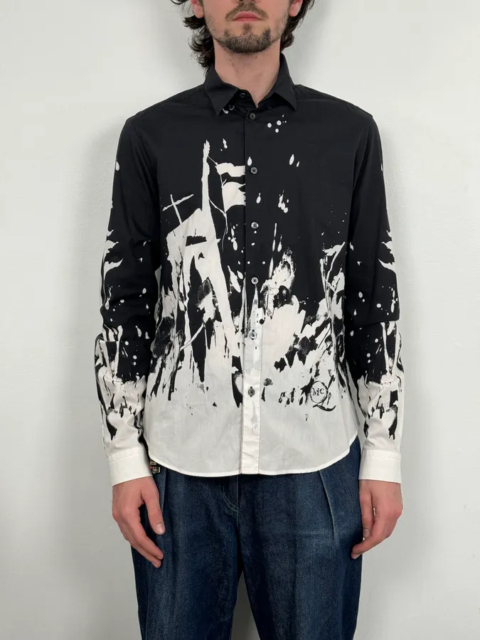 AW2013 Alexander McQueen Black & White Contemporary Shirt - Image 2