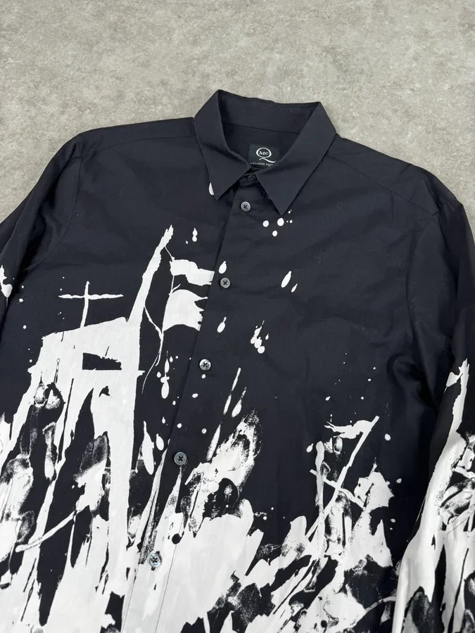 AW2013 Alexander McQueen Black & White Contemporary Shirt - Image 5