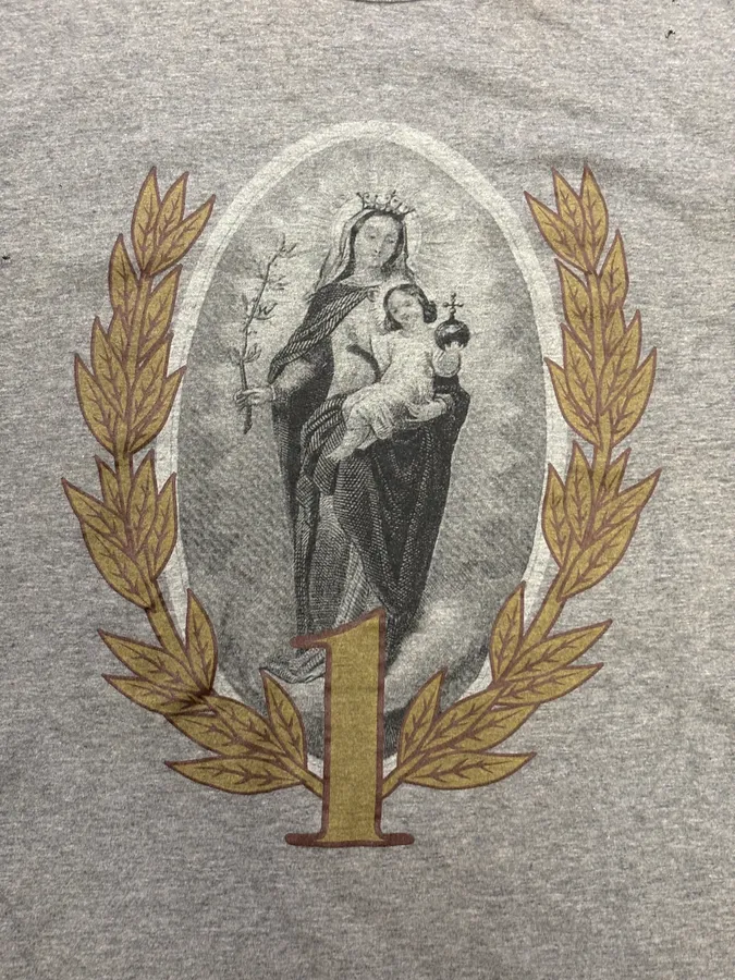 AW2013 Dolce & Gabbana Grey Madonna Religious Iconography Longsleeve T-Shirt - Image 7