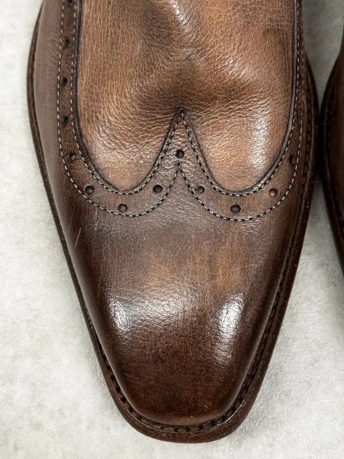 AW2013 Emporio Armani Brown Leather Boots - Image 4