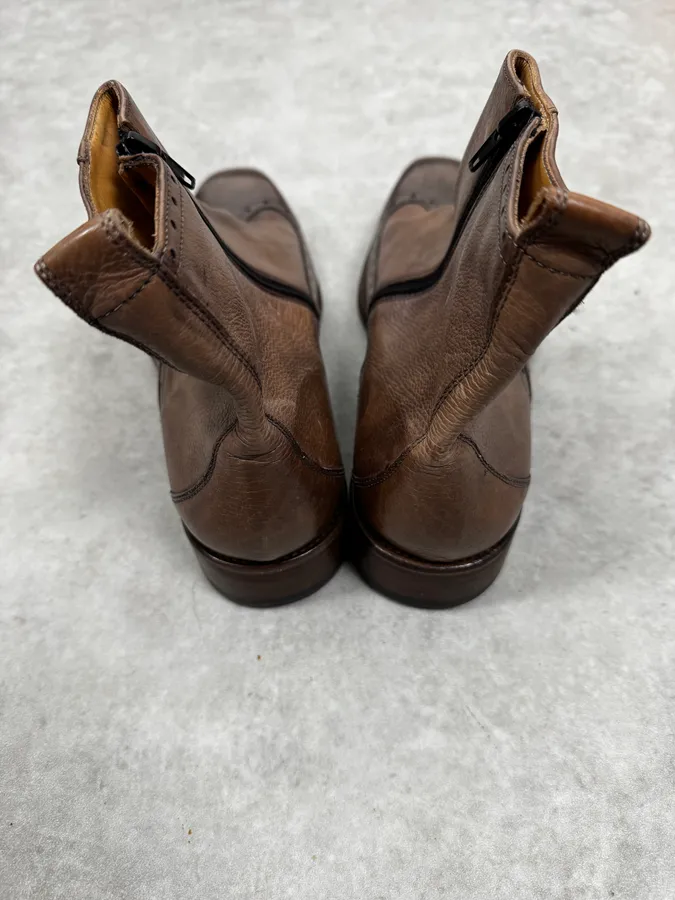 AW2013 Emporio Armani Brown Leather Boots - Image 5