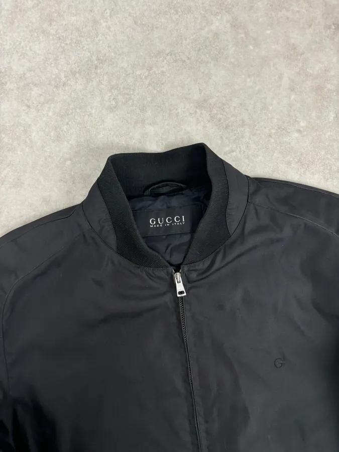 AW2013 Gucci Black Light Windbreaker Bomber Jacket - Image 4