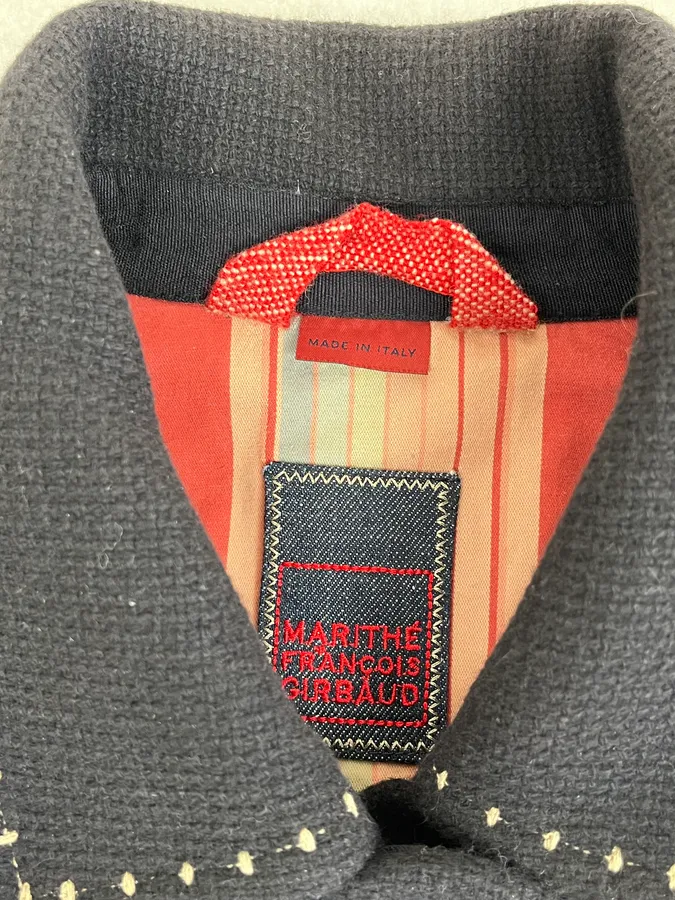 AW2013 Marithé + François Girbaud Black Wool Officer Jacket - Image 8