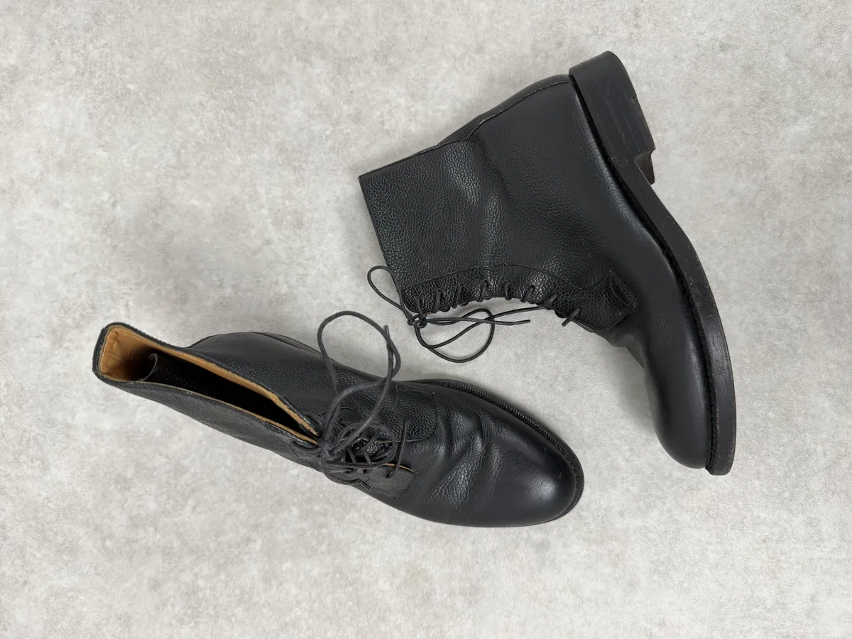 AW2013 Raf Simons Black High Leather Boots - Image 5