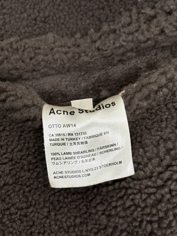AW2014 Acne Studios Brown Shearling Leather Jacket - Image 10