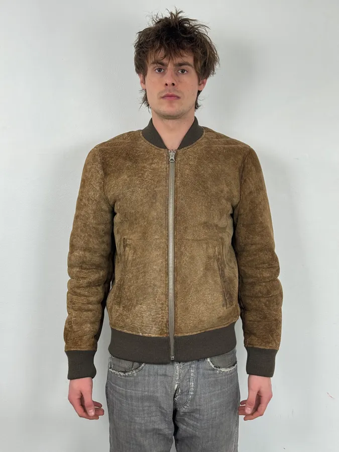 AW2014 Acne Studios Brown Shearling Leather Jacket - Image 2