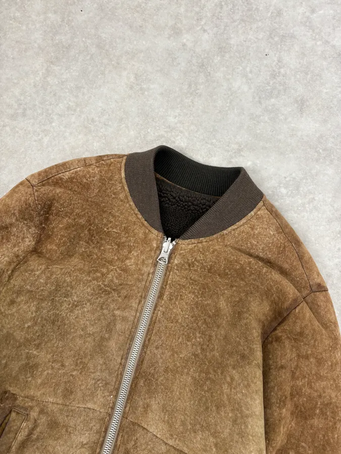 AW2014 Acne Studios Brown Shearling Leather Jacket - Image 4