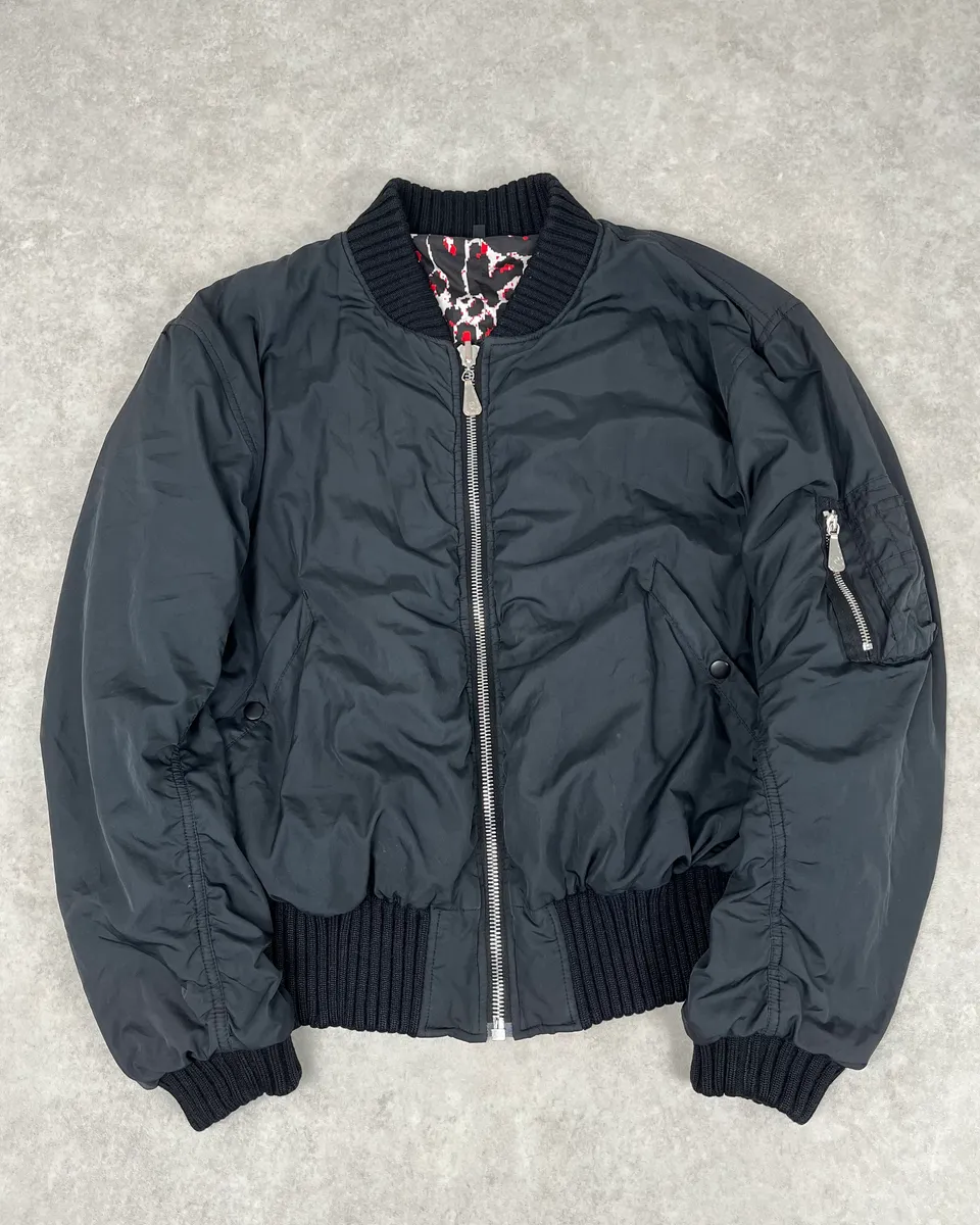AW2014 Alexander McQueen Camo Leopard Reversible Bomber Jacket - Image 2