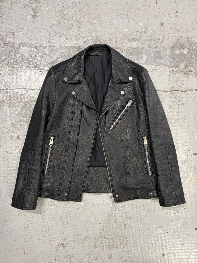 AW2014 Balenciaga Black Leather Perfecto Jacket - Image 7