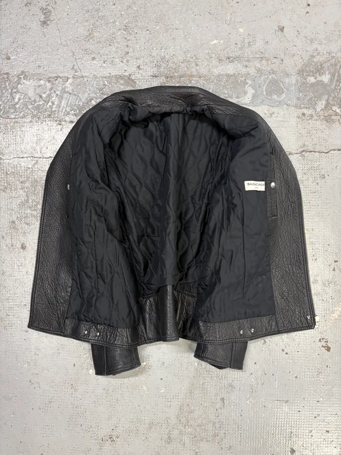AW2014 Balenciaga Black Leather Perfecto Jacket - Image 8