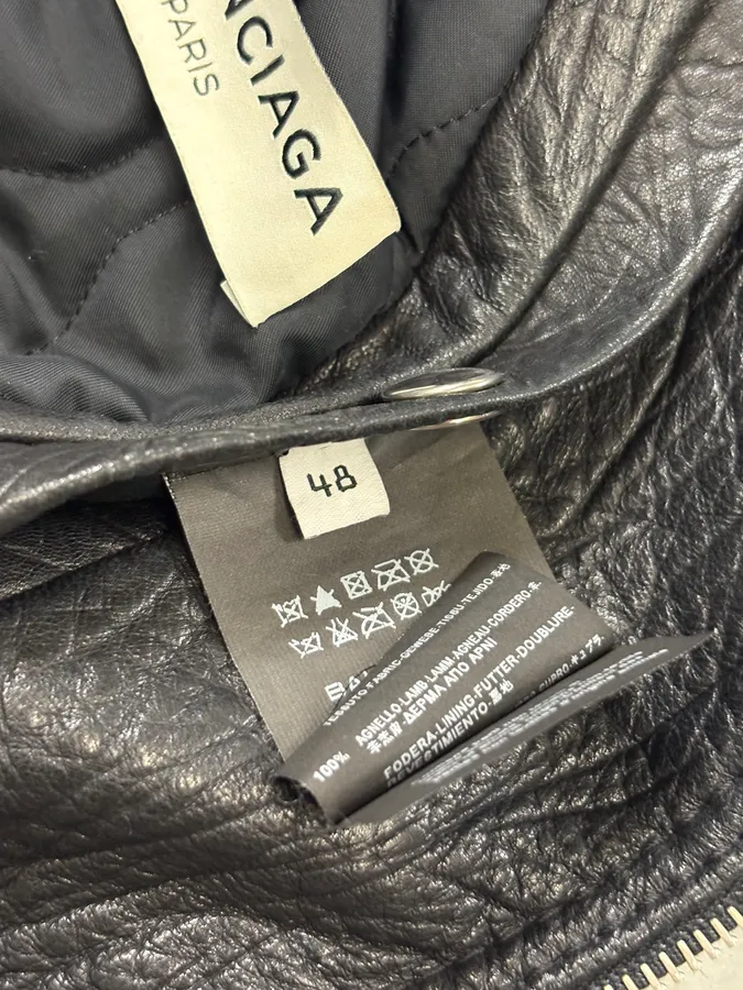 AW2014 Balenciaga Black Leather Perfecto Jacket - Image 9