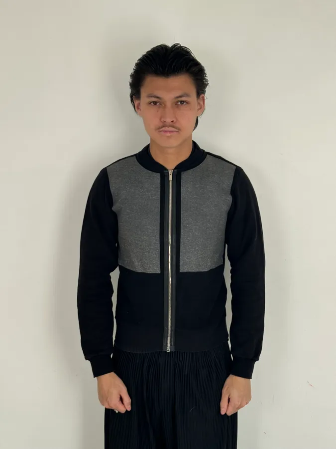 AW2014 Balenciaga Grey & Black Zip-up Sweater - Image 2