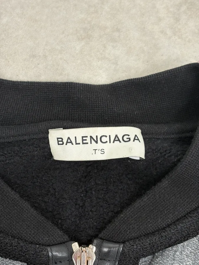 AW2014 Balenciaga Grey & Black Zip-up Sweater - Image 9