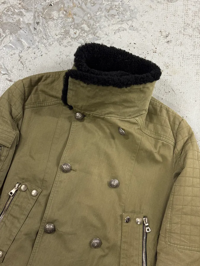 AW2014 Balmain Military Green Officer Jacket - Image 11