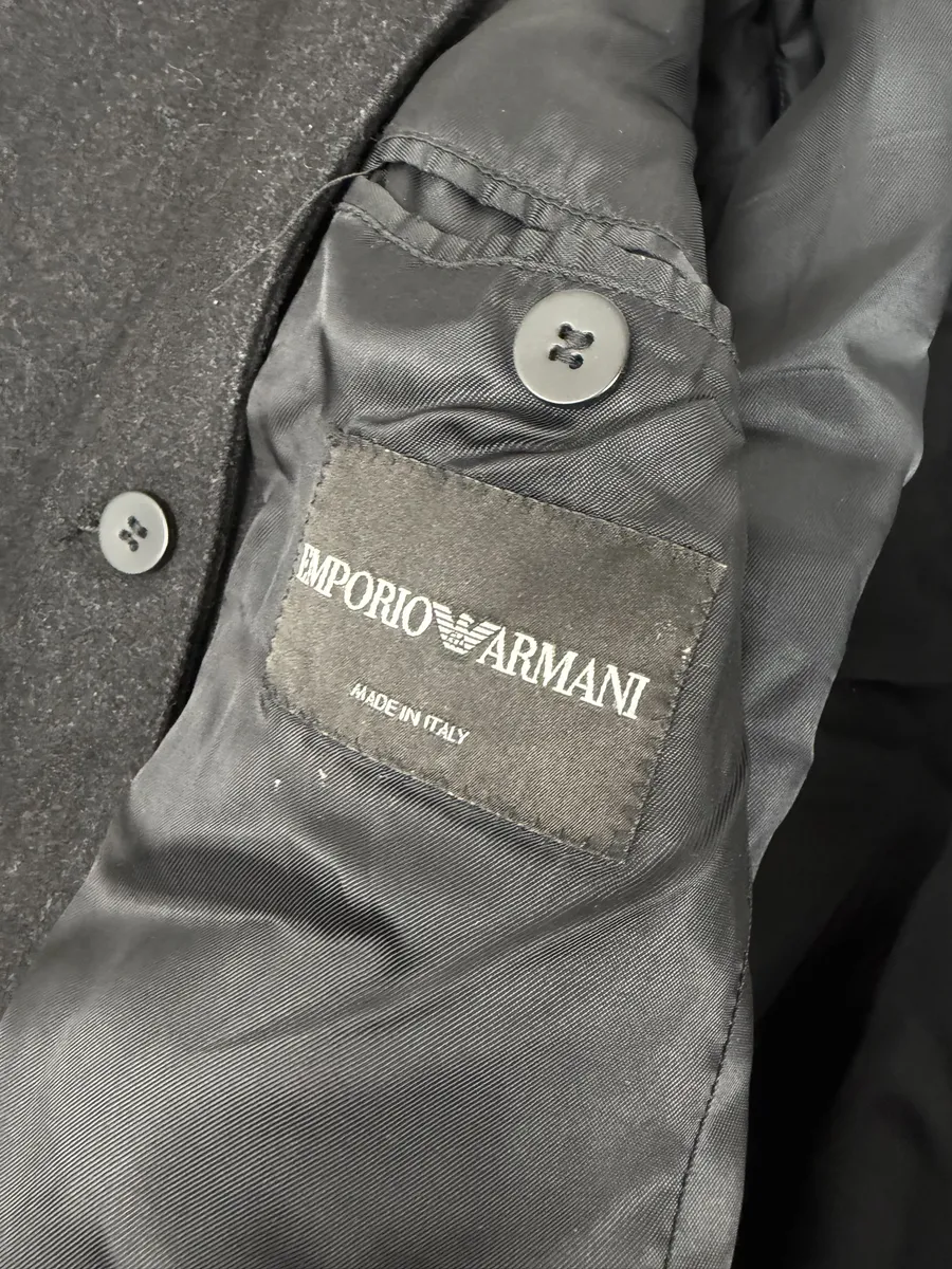 AW2014 Emporio Armani Layered Wool Faux Fur Blazer Jacket - Image 12
