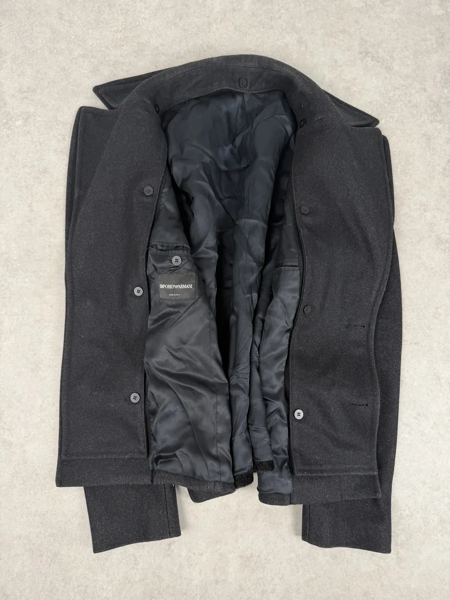 AW2014 Emporio Armani Layered Wool Faux Fur Blazer Jacket - Image 13