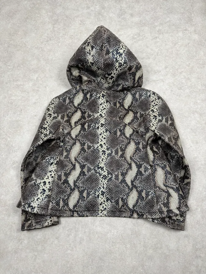 AW2014 Giorgio Armani Snake Effect Ninja Hooded Jacket - Image 5