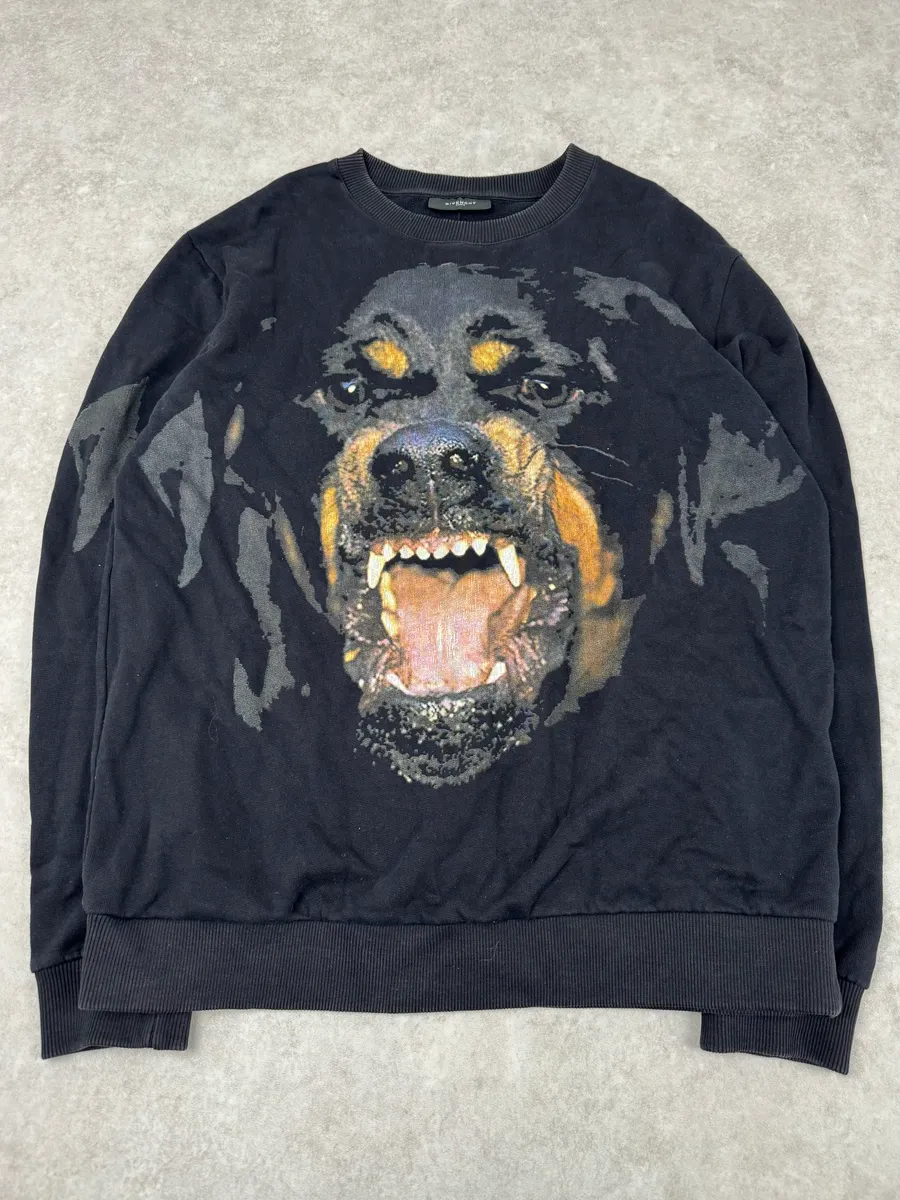 AW2014 Givenchy Black Rottweiler Dog Crewneck Sweater by Riccardo Tisci