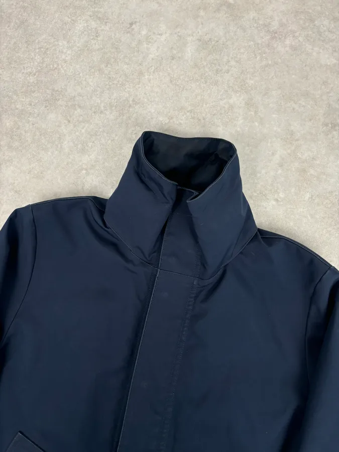 AW2014 Gucci Navy Nylon Hidden Hood Windbreaker Jacket - Image 4