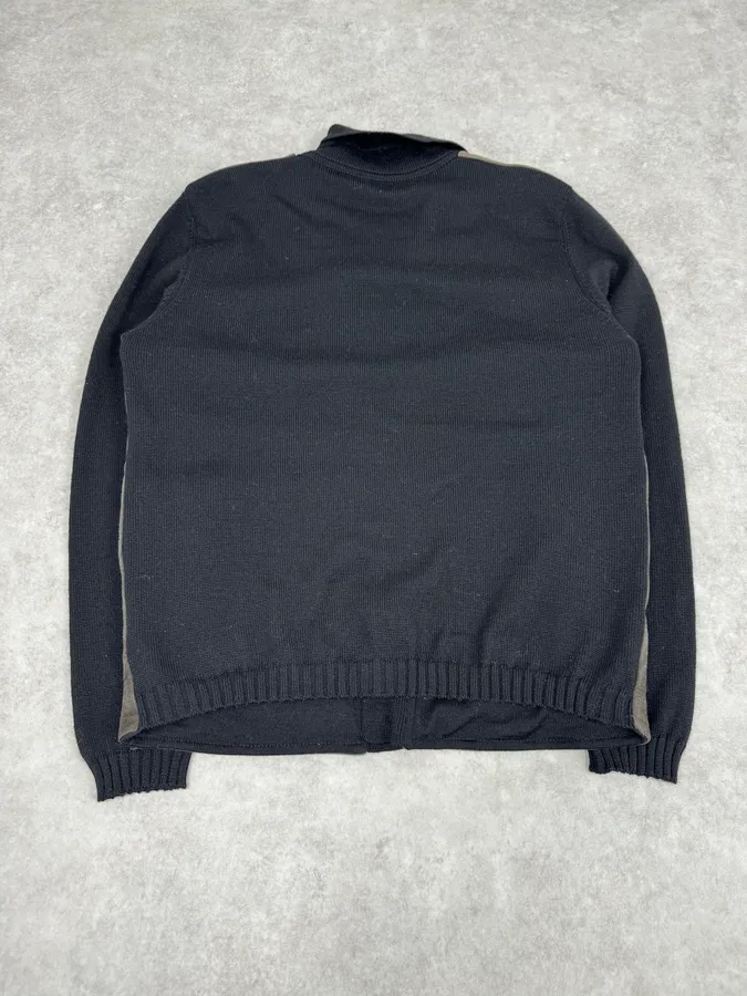 AW2014 Jil Sander Black Wool & Grey Leather Jacket - Image 7