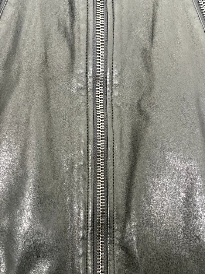 AW2014 Maison Margiela 5-Zip Biker Black Leather Jacket - Image 8
