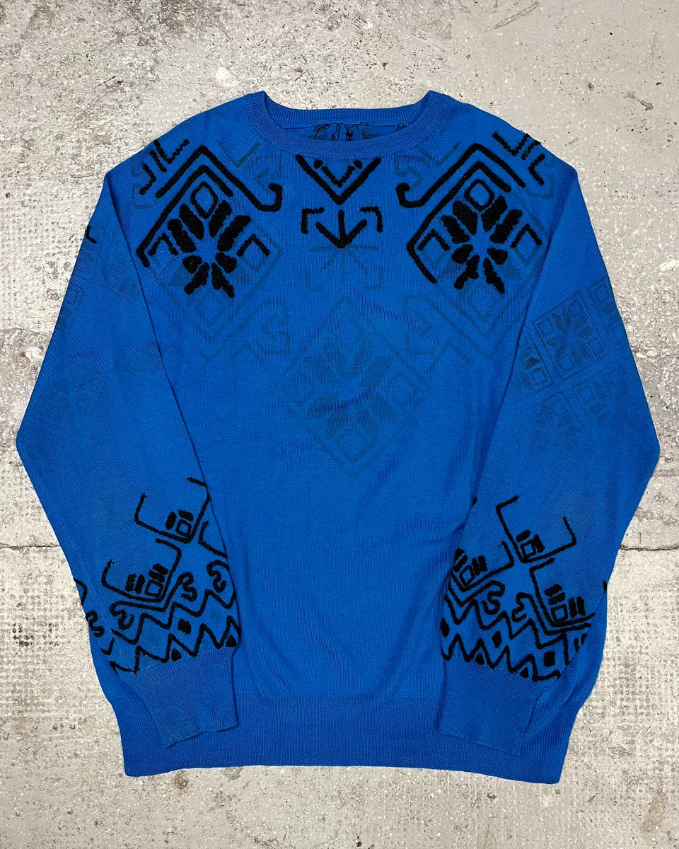 AW2014 Maison Margiela Blue & Black Mozaic Contemporary Sweater