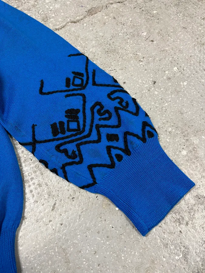 AW2014 Maison Margiela Blue & Black Mozaic Contemporary Sweater - Image 5