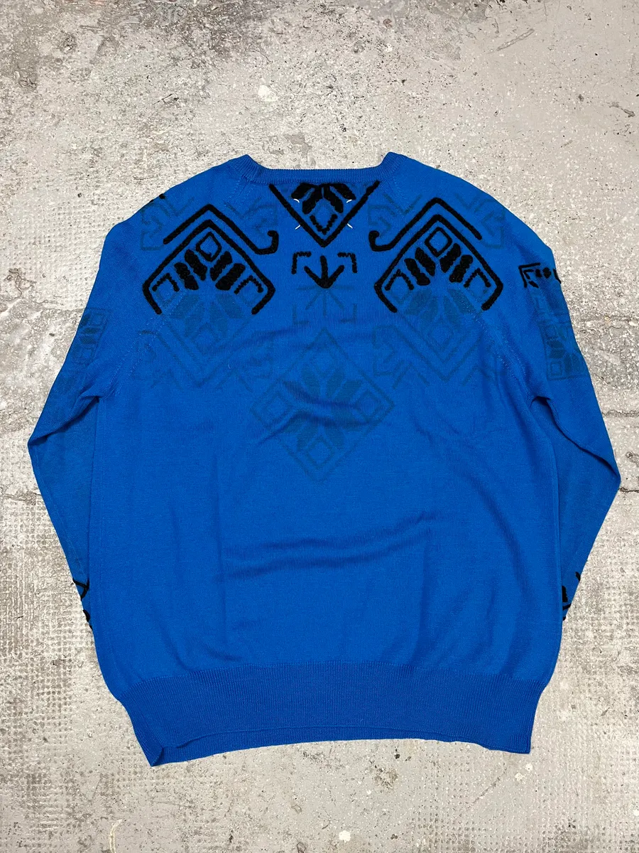 AW2014 Maison Margiela Blue & Black Mozaic Contemporary Sweater - Image 6