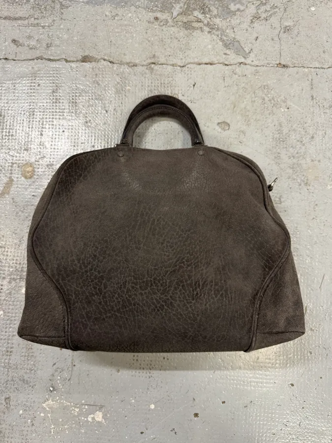 AW2014 Maison Margiela Grey Grained Leather Shoulder Bag - Image 11