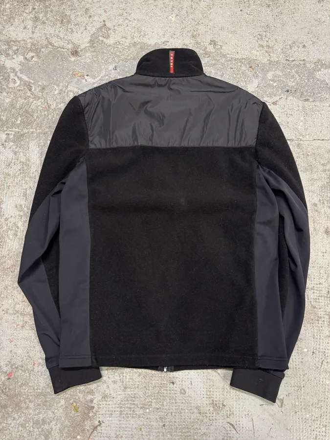 AW2014 Prada Black Nylon Polar Zip Sweater - Image 2