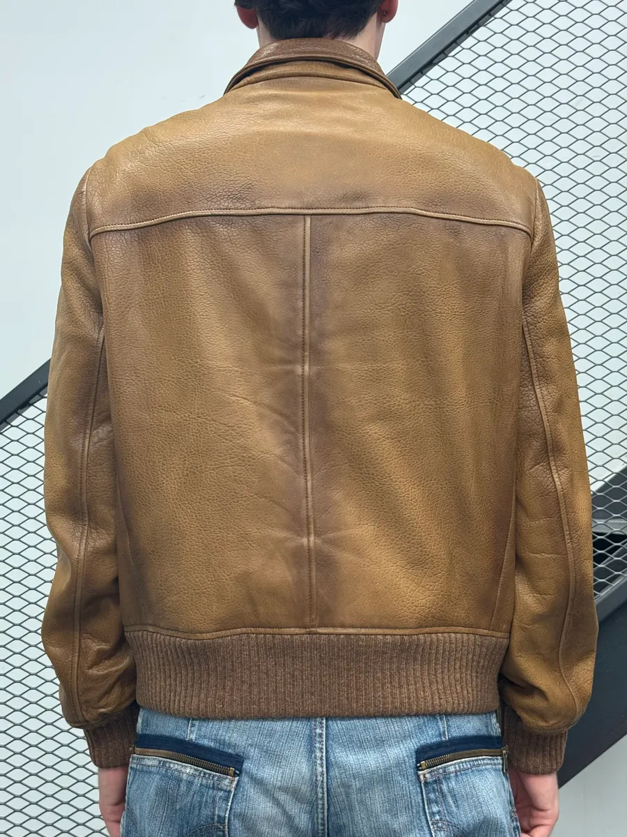 AW2014 Prada Camel Premium Leather Jacket - Image 3