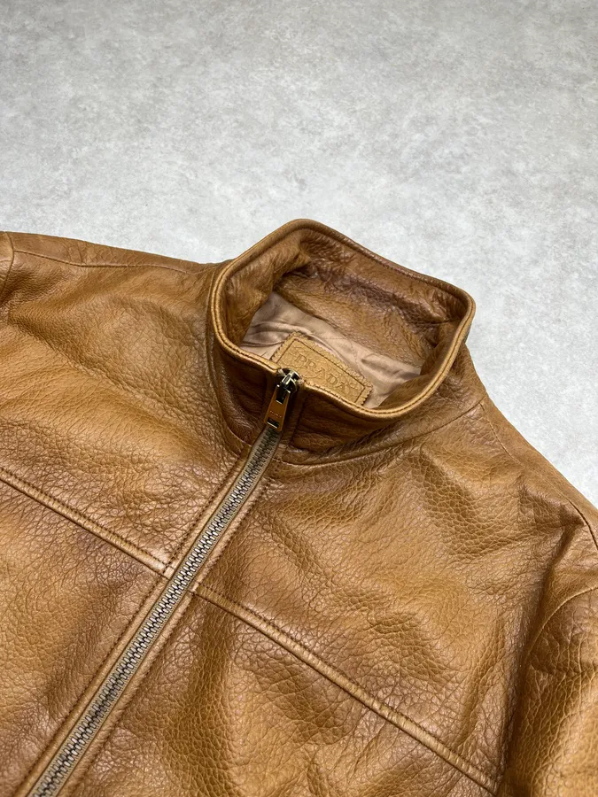 AW2014 Prada Camel Premium Leather Jacket - Image 5