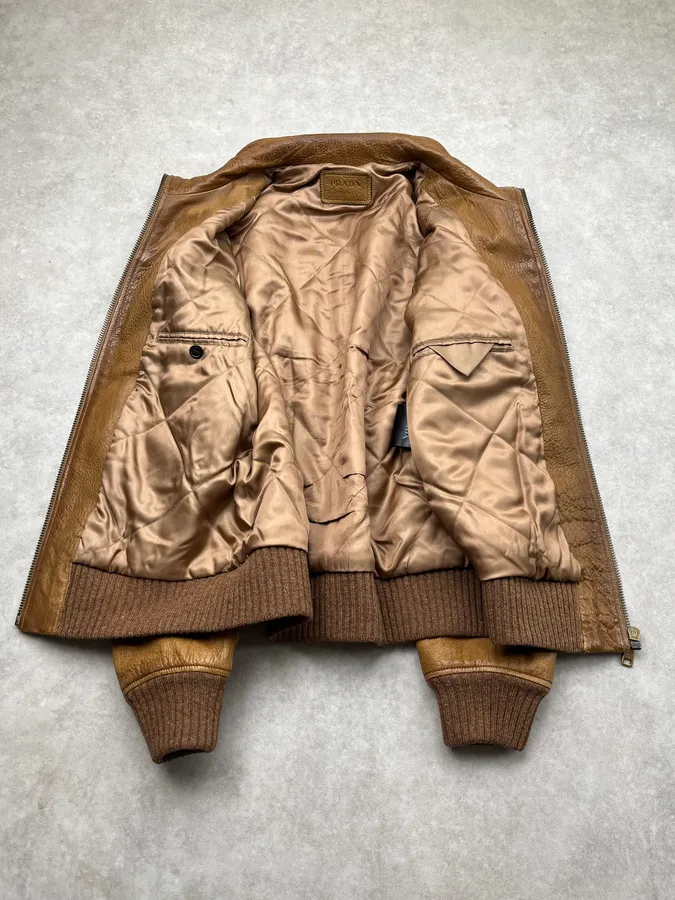 AW2014 Prada Camel Premium Leather Jacket - Image 9