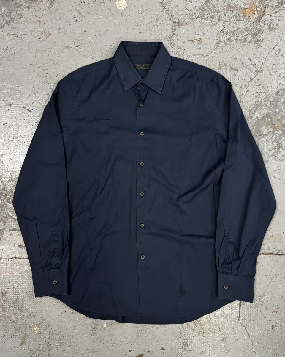 AW2014 Prada Navy Minimalist Shirt