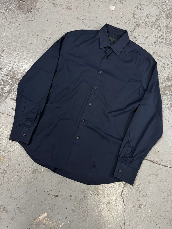 AW2014 Prada Navy Minimalist Shirt - Image 2